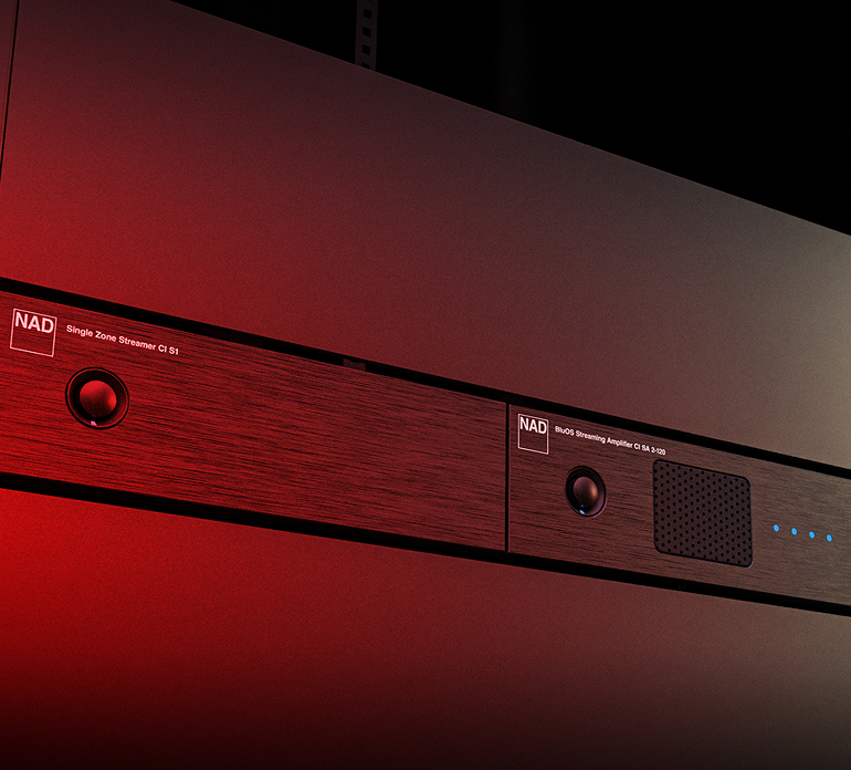 NAD C1-S1 and NAD CI SA 2-120 on a rack